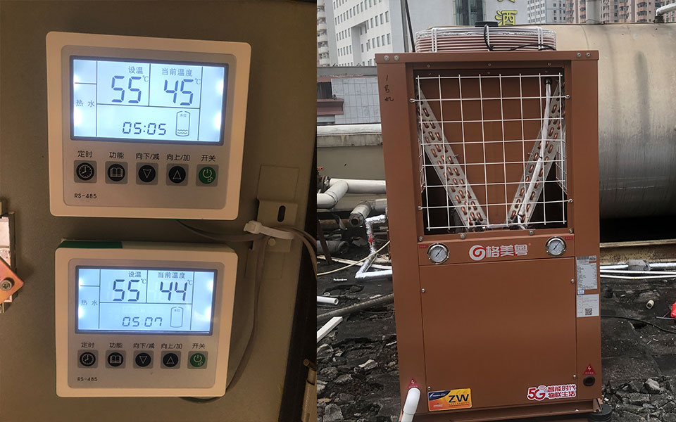 广东省东莞常平君悦大酒店30吨空气能热水项目