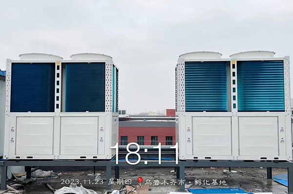新疆新市区乐天产业园孵化基地办公楼供暖用空气能，高效稳定