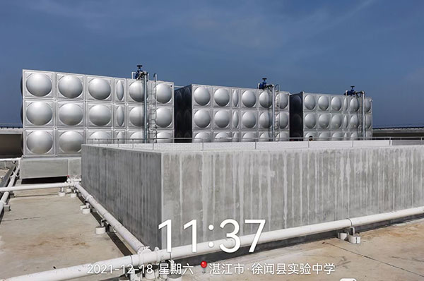 广东湛江徐闻梅溪实验学校80吨热水用空气能,好用又环保