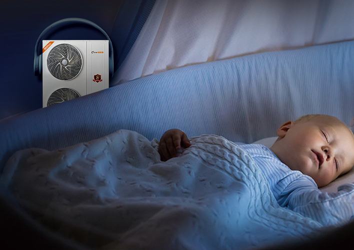 格美粤融冰系列8P双一级能效全直流变频空气能静音效果